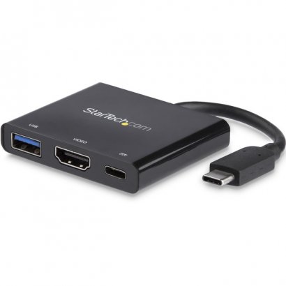 StarTech.com USB-C to 4K HDMI Multifunction Adapter with Power Delivery and USB-A Port CDP2HDUACP