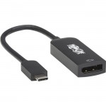 Tripp Lite USB-C to DisplayPort Adapter Cable, M/F, Black, 6 in U444-06N-DP8B
