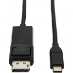Tripp Lite USB-C to DisplayPort Adapter, M/M, Black, 3 ft U444-003-DP-BE