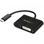 StarTech.com USB-C to DVI Adapter with USB Power Delivery - 1920 x 1200 - Black CDP2DVIUCP