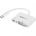 StarTech.com USB-C to DVI Adapter with USB Power Delivery - 1920 x 1200 - White CDP2DVIUCPW