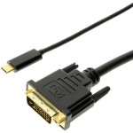 4XEM USB-C to DVI Cable 6ft-Black 4XUSBCDVI6B
