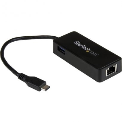 StarTech.com USB-C to Gigabit Network Adapter with Extra USB Port US1GC301AU