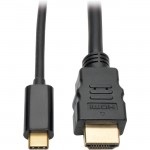 Tripp Lite USB C to HDMI Adapter Cable (M/M), 3840 x 2160 (4K x 2K) @ 30 Hz, 3 ft