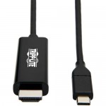 Tripp Lite USB-C to HDMI Adapter, M/M, Black, 9 ft U444-009-H4K6BE