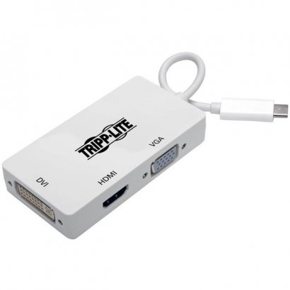 Tripp Lite USB-C to HDMI/DVI/VGA All-in-One Converter Adapter, 6 in U444-06N-HDV4K