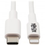 Tripp Lite USB-C to Lightning Cable (M/M), White, 3 ft. (0.9 m) M102-003-WH