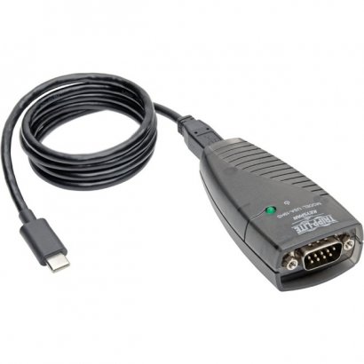 Tripp Lite USB-C to Serial Adapter (DB9) - Keyspan, High-Speed (M/M), Detachable Cable, TAA USA-19HS-C
