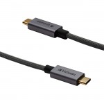 Verbatim USB-C to USB-C Cable - 47 in. Braided Black 99674