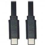 Tripp Lite USB-C to USB-C Cable, M/M, Black, 3 ft. (0.9 m) U040-003-C-FL