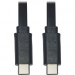 Tripp Lite USB-C to USB-C Cable, M/M, Black, 6 ft. (1.8 m) U040-006-C-FL