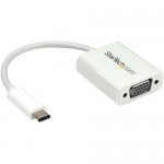 StarTech USB-C to VGA adapter - USB Type-C to VGA Video Converter - White CDP2VGAW