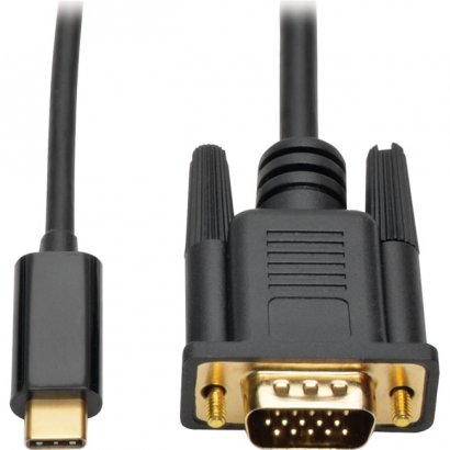 Tripp Lite USB C to VGA Adapter Cable (M/M), 1920 x 1200 (1080p), 3 ft U444-003-V