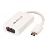 StarTech.com USB-C to VGA Video Adapter with USB Power Delivery - 1920 x 1200 - White CDP2VGAUCPW