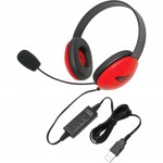 Califone USB Stereo Headphones Listening First Series Red 2800RD-USB