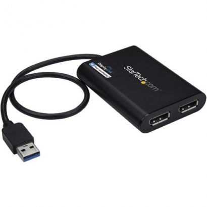 StarTech.com USB to Dual DisplayPort Adapter - 4K 60Hz - USB 3.0 (5Gbps) USB32DP24K60