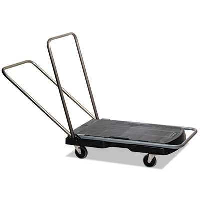 Rubbermaid Commercial FG440000BLA Utility-Duty Home/Office Cart, 250 lb Capacity, 20.5 x 32.5, Platform, Black RCP440000