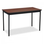 Utility Table, Rectangular, 48w x 24d x 30h, Walnut/Black BRKUT244830WA