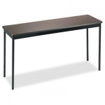 Barricks Utility Table, Rectangular, 60w x 18d x 30h, Walnut/Black BRKUT1860WA