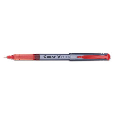 Pilot V Razor Point Liquid Ink Marker Pen, Red Ink, .5mm, Dozen PIL11022