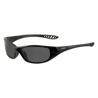 KleenGuard V40 HellRaiser Safety Glasses, Black Frame, Smoke Lens KCC25714