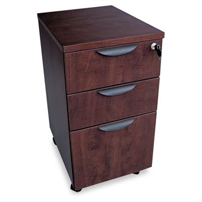 ALEVA572816MY Valencia Mobile Box/Box/File Pedestal File, 15 7/8w x 20 1/2d x 28 3/8h Mahogany