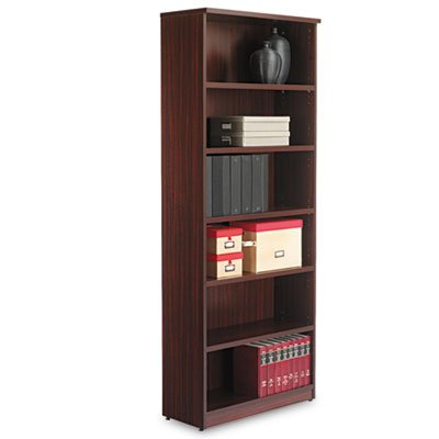 ALEVA638232MY Valencia Series Bookcase, Six-Shelf, 31 3/4w x 14d x 80 3/8h, Mahogany ALEVA638232MY