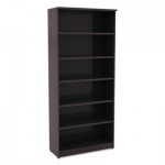 Valencia Series Bookcase, Six-Shelf, 31 3/4w x 14d x 80 3/8h, Espresso ALEVA638232ES