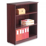 ALEVA634432MY Valencia Series Bookcase, Three-Shelf, 31 3/4w x 14d x 39 3/8h, Mahogany ALEVA634432MY