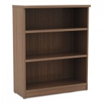 Valencia Series Bookcase, Three-Shelf, 31 3/4w x 14d x 39 3/8h, Modern Walnut ALEVA634432WA