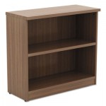 Valencia Series Bookcase, Two-Shelf, 31 3/4w x 14d x 29 1/2h, Modern Walnut ALEVA633032WA