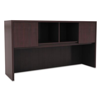 Valencia Series Hutch with Doors, 58 7/8w x 15d x 35 1/2h, Mahogany ALEVA286015MY