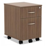 Valencia Series Mobile Box/File Pedestal, 14 3/4 x 19 1/8 x 22 7/8,Modern Walnut ALEVABFWA