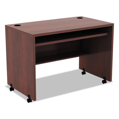 Valencia Series Mobile Workstation Desk, 42w x 24d x 29 1/2h, Medium Cherry ALEVA204224MC