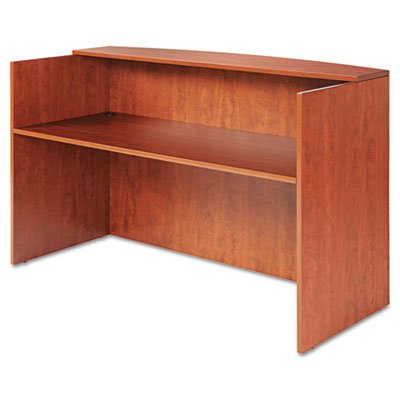 ALEVA327236MC Valencia Series Reception Desk w/Counter, 71w x 35 1/2d x 42 1/2h, Medium Cherry ALEVA327236MC