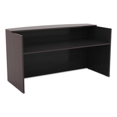 Valencia Series Reception Desk w/Counter, 71w x 35 1/2d x 42 1/2h, Espresso ALEVA327236ES