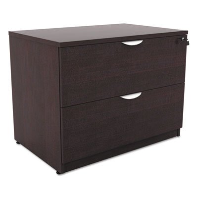 Valencia Series Two Drawer Lateral File, 34w x 22 3/4d x 29 1/2h, Espresso ALEVA513622ES