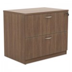 Valencia Series Two-Drawer Lateral File, 34w x 22 3/4d x 29 1/2h, Modern Walnut ALEVA513622WA