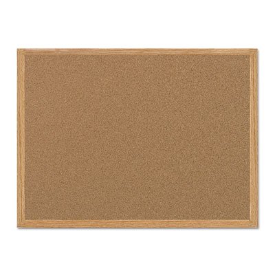 Value Cork Bulletin Board with Oak Frame, 24 x 36, Natural BVCMC070014231