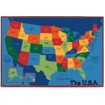 Carpets for Kids Value Line USA Map Design Rug 9695