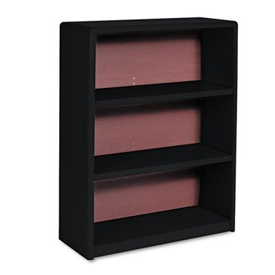 Safco Value Mate Series Metal Bookcase, Three-Shelf, 31-3/4w x 13-1/2d x 41h, Black SAF7171BL