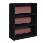 Safco Value Mate Series Metal Bookcase, Three-Shelf, 31-3/4w x 13-1/2d x 41h, Black SAF7171BL