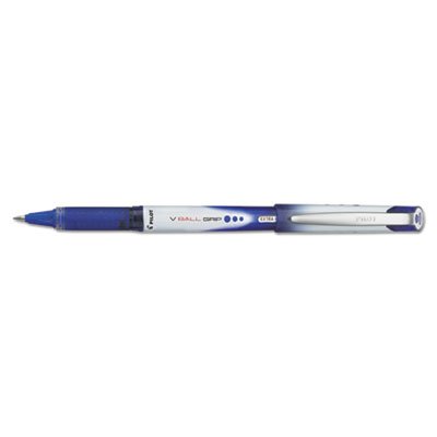 Pilot VBall Grip Liquid Ink Roller Ball Stick Pen, Blue Ink, .5mm, Dozen PIL35471