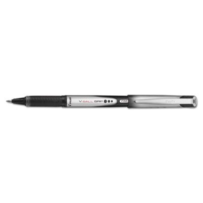 Pilot VBall Grip Liquid Ink Roller Ball Stick Pen, Black Ink, .7mm, Dozen PIL35570