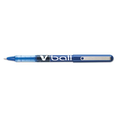 Pilot VBall Liquid Ink Roller Ball Stick Pen, Blue Ink, .5mm, Dozen PIL35201