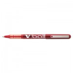 Pilot VBall Liquid Ink Roller Ball Stick Pen, Red Ink, .5mm, Dozen PIL35202