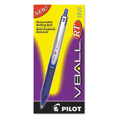 Pilot VBall RT Liquid Ink Retractable Roller Ball Pen, Blue Ink, .7mm, Dozen PIL26207
