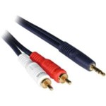 C2G Velocity 3.5mm Stereo Male to Dual RCA Male Y-Cable 40613