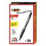 BIC VLGB361-BLK Velocity Atlantis Bold Retractable Ballpoint Pen Value Pack, 1.6 mm, Black Ink and Barrel, 36/Pack