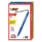 BIC VLGB361-BLU Velocity Atlantis Bold Retractable Ballpoint Pen Value Pack, 1.6 mm, Blue Ink and Barrel, 36/Pack